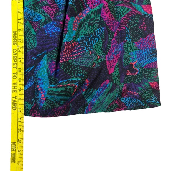 Vintage Quilted Jacket Skirt Set‎ Abstract Print 80s 90s Colorful Retro - Picture 11 of 16